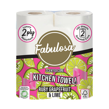 Fabulosa Scented Core Kitchen Towel Ruby Grapefruit & Lime 2 Pack