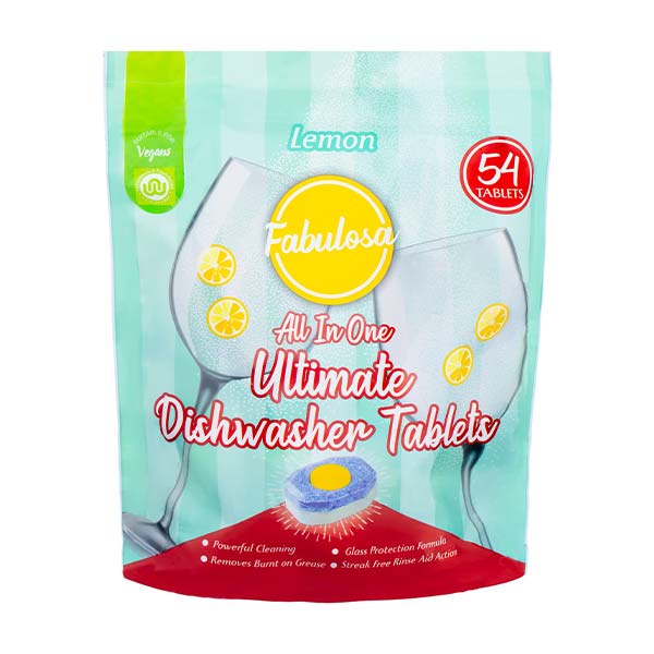 Fabulosa All In One Ultimate Dishwasher Tablets Lemon 54 Pack