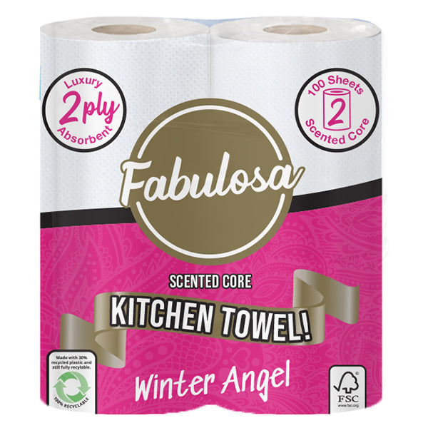 Fabulosa Scented Core Kitchen Towel Winter Angel 2 Pack