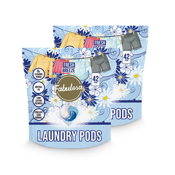 Fabulosa Laundry Pods Fresh Breeze Fragranced 84 Pods 2 pack Bundle