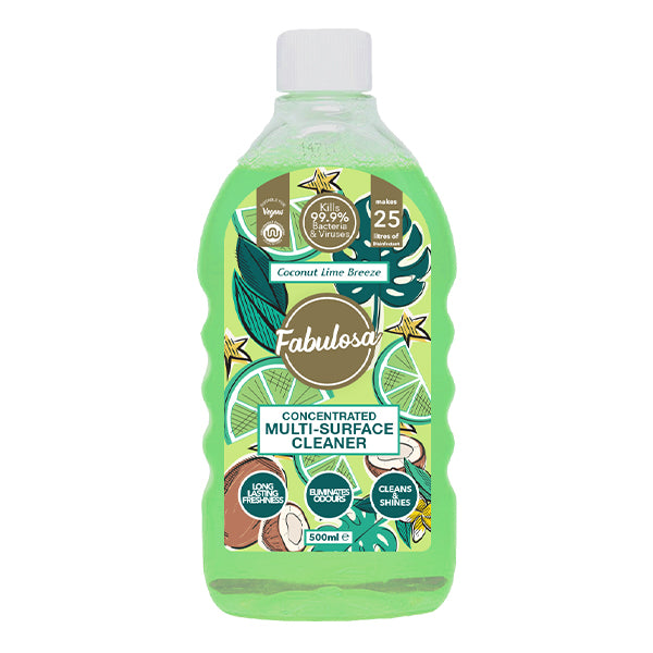 Fabulosa Multi-Purpose Concentrated Antibacterial Disinfectant Coconut Lime Breeze 500ml