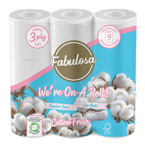 Fabulosa Toilet Roll Cotton Fresh 9 Pack