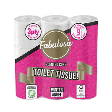 Fabulosa Toilet Roll Winter Angel 9 Pack