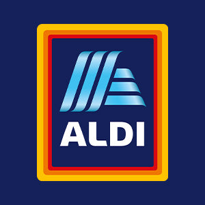 Retailer logo. Aldi