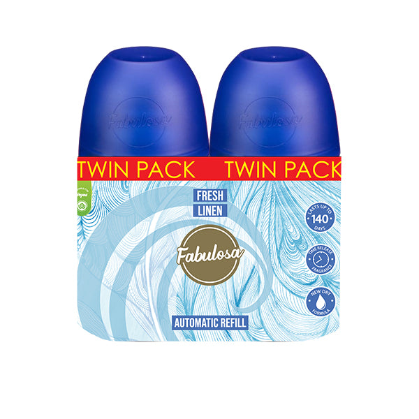 Fabulosa Automatic Refill Fresh Linen 250ml Twin Pack