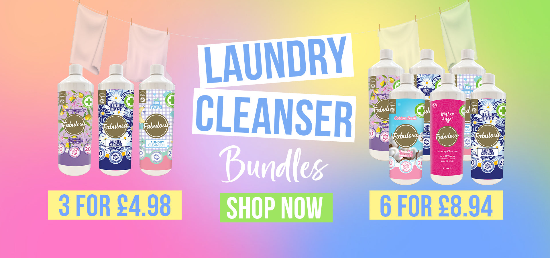 Laundry Cleanser bundles 3 for £4.98, 6 for £8.94c1c561d1-c51d-4124-b56c-ed866a29efa9