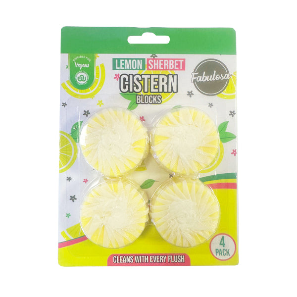 Fabulosa Cistern Blocks Lemon Sherbet 4 Pack