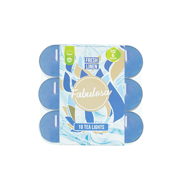 Fabulosa Tealights Fresh Linen 18 Pack