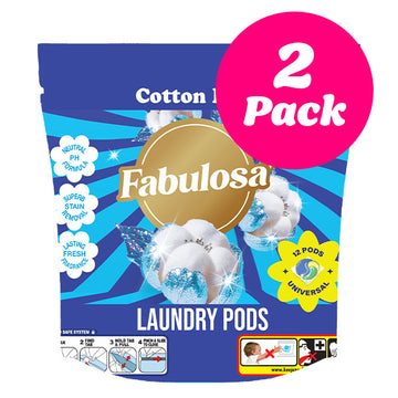 Fabulosa Laundry Pods Cotton Fresh 24 Pods 2 pack Bundle
