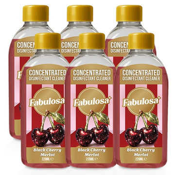 Fabulosa Multi-Purpose Concentrated Antibacterial Disinfectant Black Cherry Merlot 220ml 6 Pack
