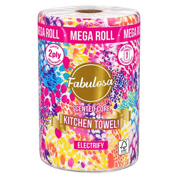 Fabulosa Scented Core Kitchen Towel Electrify Mega Roll