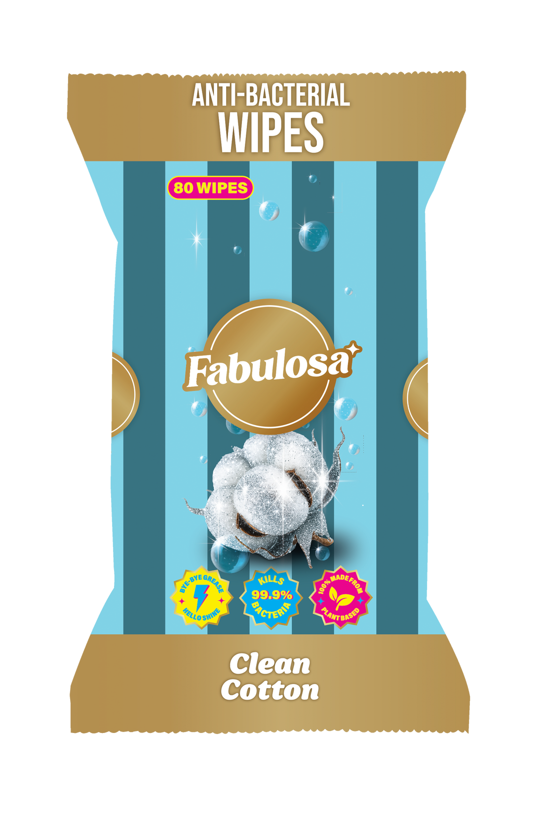 Fabulosa Antibacterial Surface Wipes Clean Cotton 80 Pack