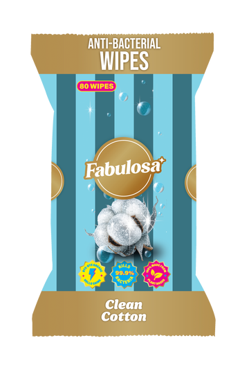 Fabulosa Antibacterial Surface Wipes Clean Cotton 80 Pack