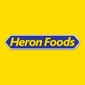 Retailer logo. Heron Foods