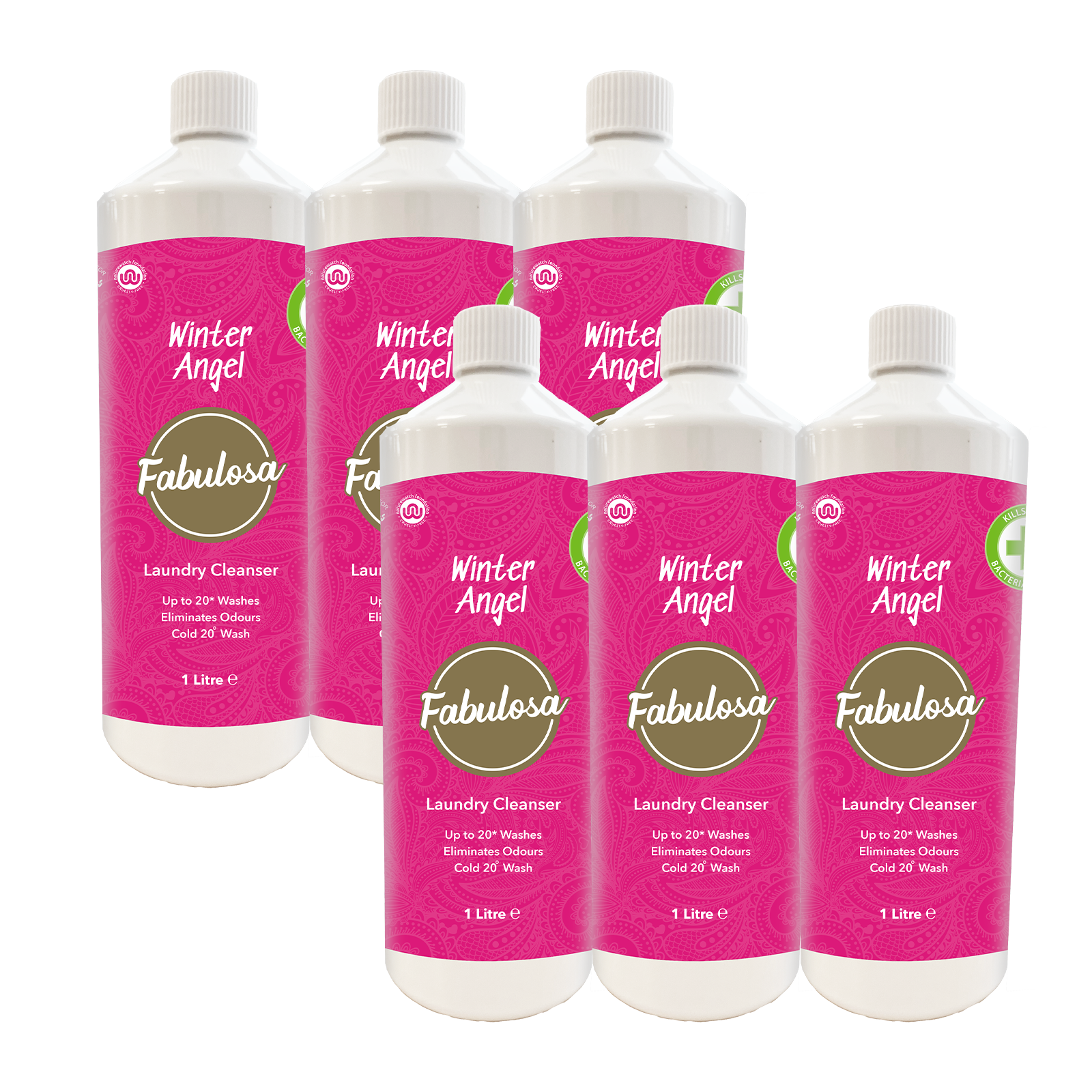 Fabulosa Fragranced Laundry Cleanser Scented Winter Angel Bundle Pack 6