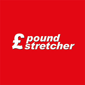 Retailer logo. Pound Stretcher