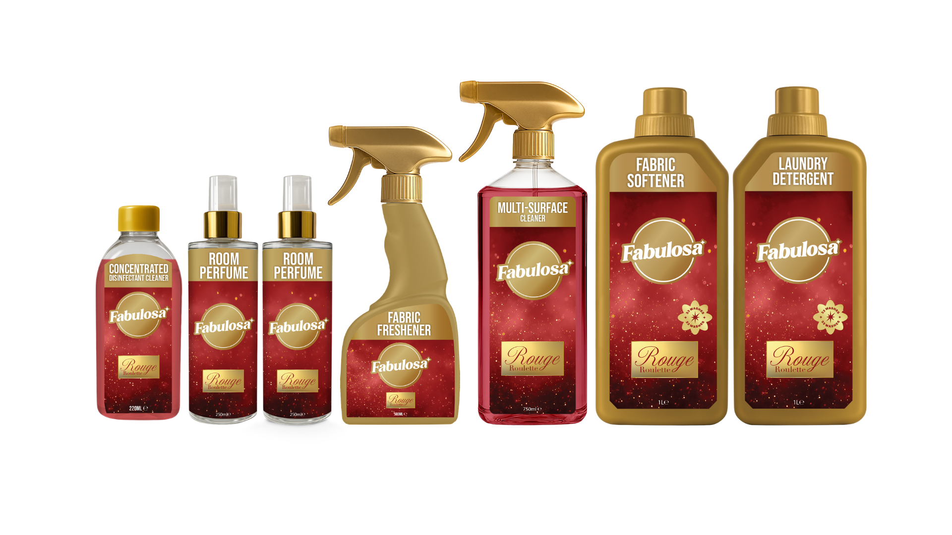 Fabulosa Scented Rouge Roulette Collection Fragranced Household Cleaning Bundle