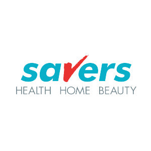 Retailer logo. Savers health, home and beauty