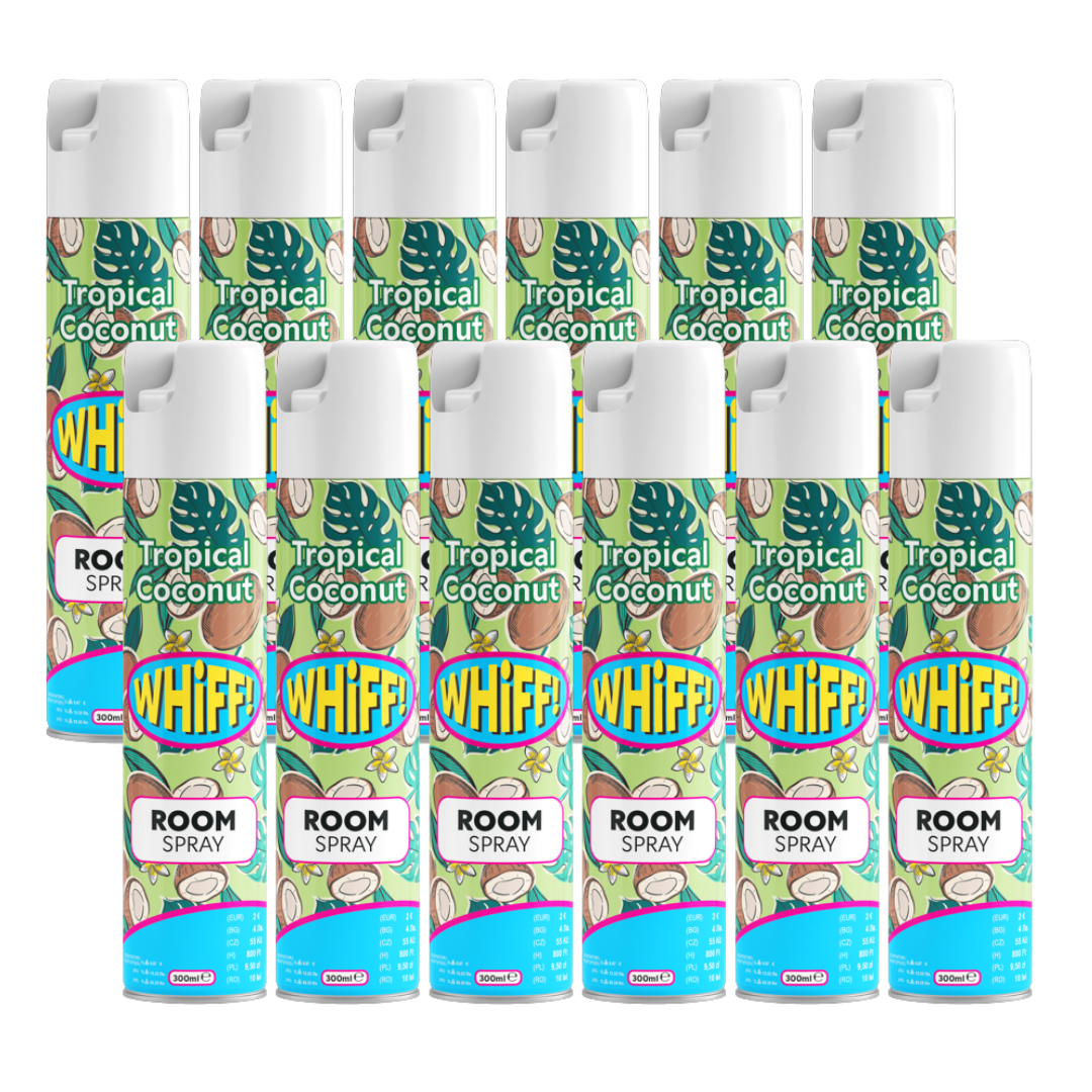 Whiff Fabulosa Room Spray Tropical Coconut 12 Pack
