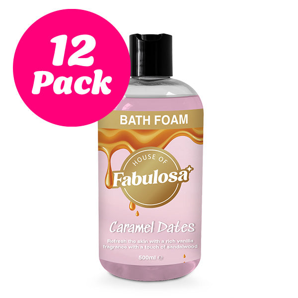Fabulosa Bath Foam Caramel Dates 12 Pack Bundle