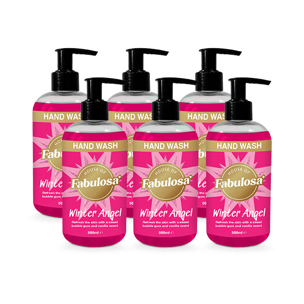 Fabulosa Hand Wash Winter Angel Fragranced 500ml Pack of 6 Bundle