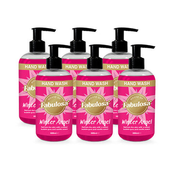 Fabulosa Hand Wash Winter Angel Fragranced 500ml Pack of 6 Bundle