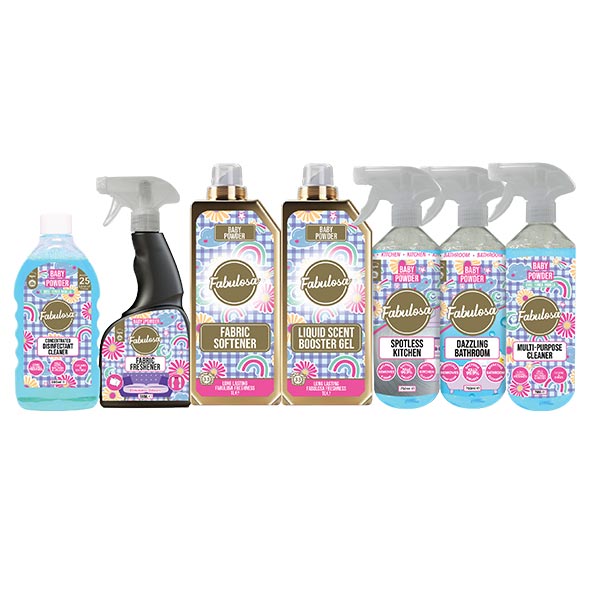 Fabulosa Scented Baby Powder Fragranced Household Cleaning Bundle