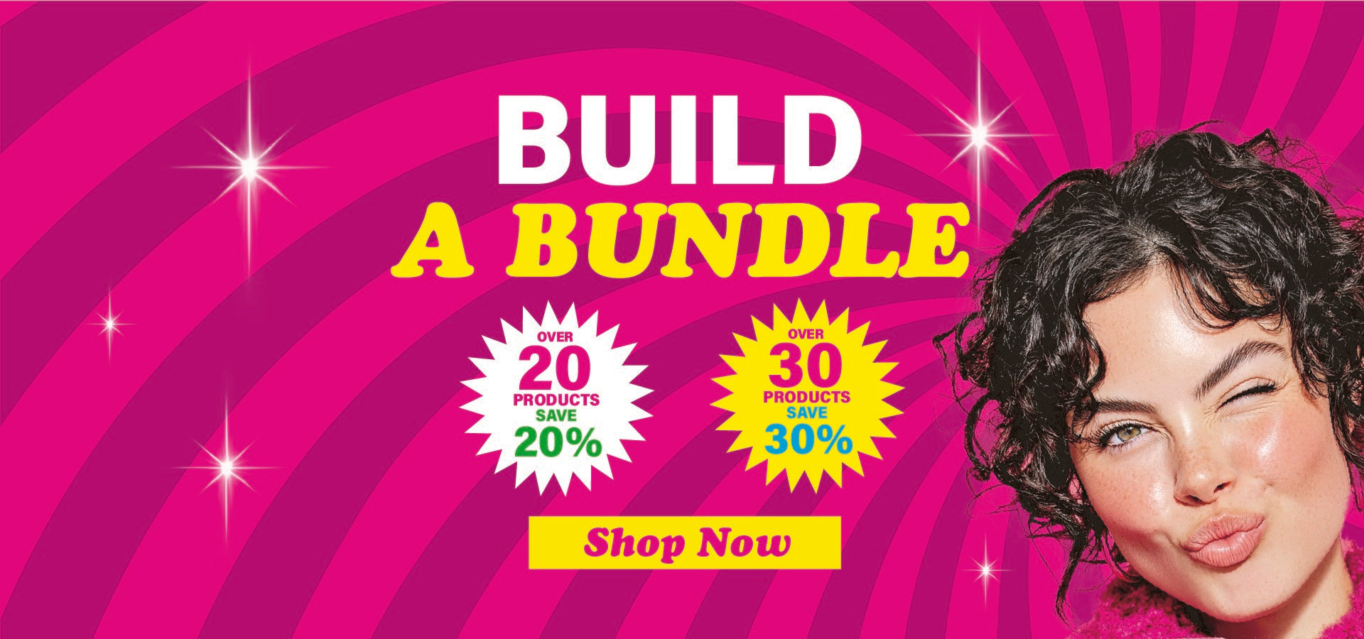 Build a bundle, over 20 products save 20%, over 30 products save 30%slider_item_BHJgze