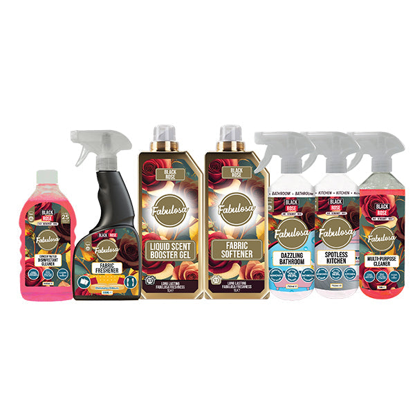 Fabulosa Black Rose Fragranced Household Cleaning Bundle