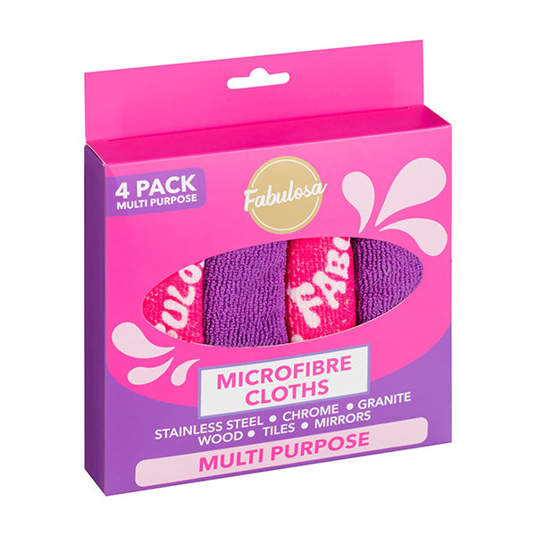 Fabulosa Household Cleaning Microfiber Clothes 4 Pack