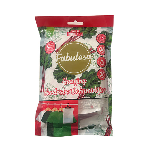 Fabulosa Hanging Wardrobe Dehumidifier Wild Rhubarb 180g