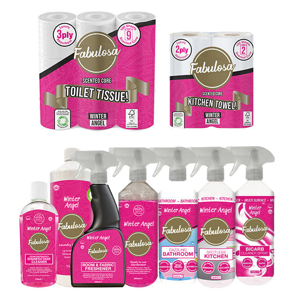 Fabulosa Ultimate Winter Angel Fragranced General Household Cleaning Scented Mega Bundle