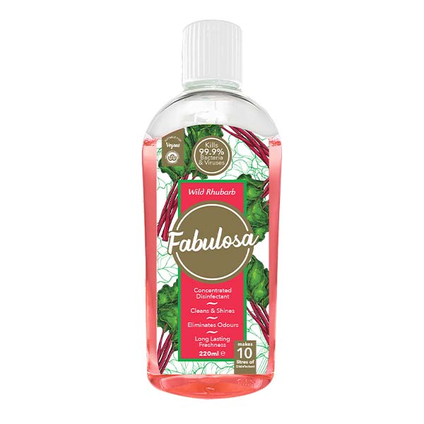 Fabulosa Multi-Purpose Concentrated Antibacterial Disinfectant Wild Rhubarb 220ml