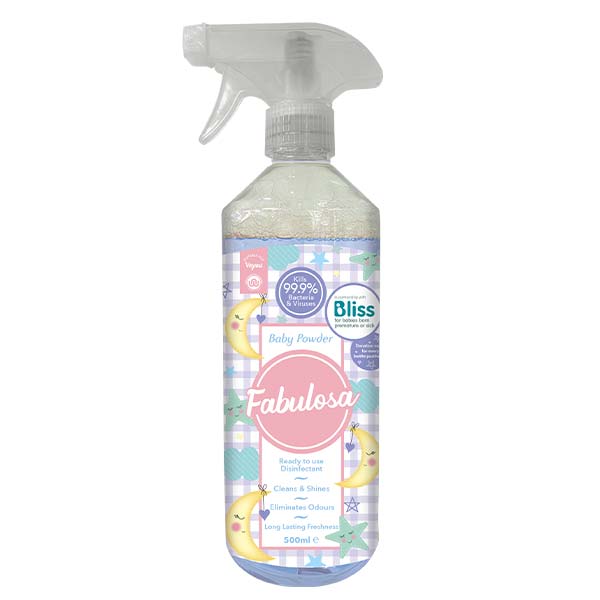 Multi purpose antibacterial spray baby powder 500 millilitres bliss charity collection