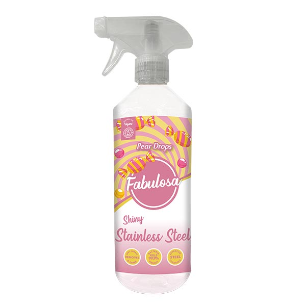 Fabulosa Shiny Stainless Steel Spray Pear Drops 500ml